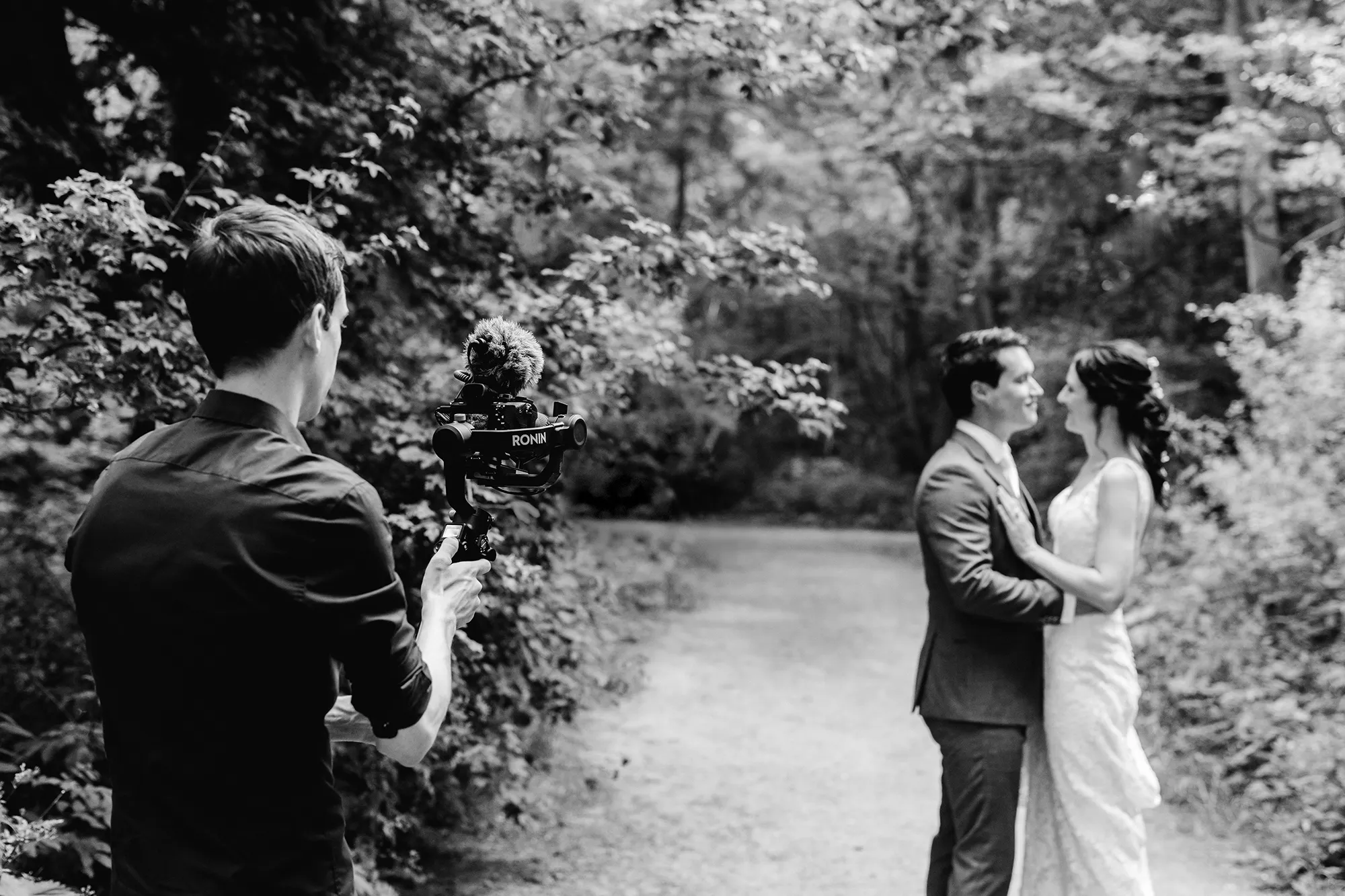 Foto van mij die een bruiloft filmt